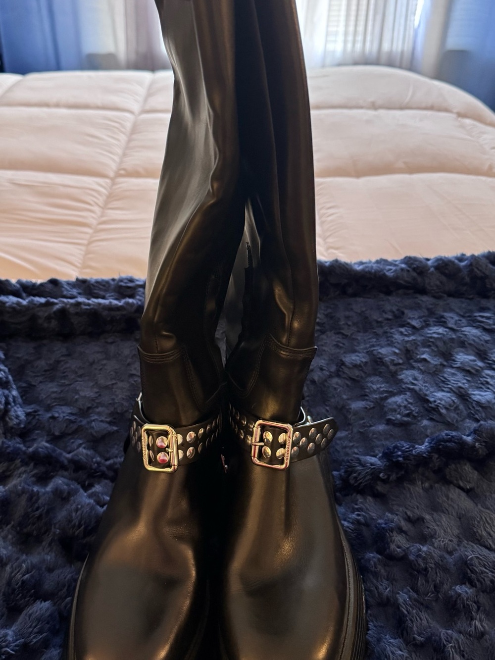 Circus by Sam Edelman Black Studded Combat Boots